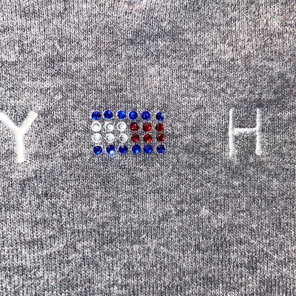 Tommy Hilfiger Grey long sleeve shirt tshirt very soft like new color beads sz S - Picture 5 of 8